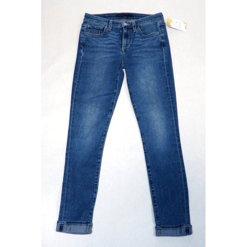 Joe's Jeans Medium Wash The Icon Mid Rise Skinny Crop Blue Jeans, Size 25